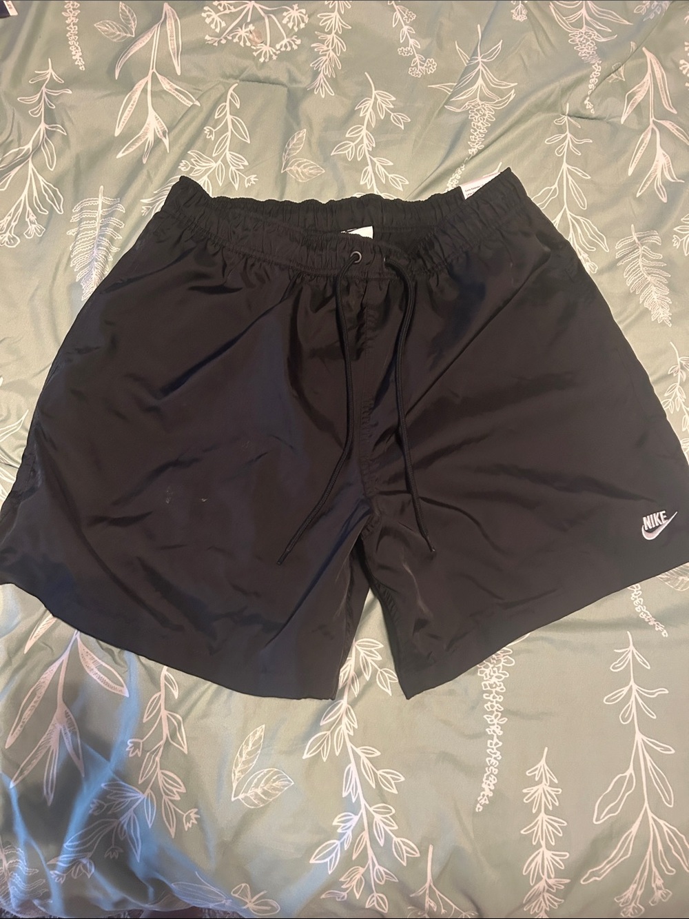 Nike Men’s Black Athletic Shorts with Drawcord